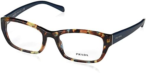 Prada Pr18ov - Nag1o1 Óculos, Havana malhada azul, 52 mm