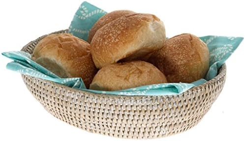 Kouboo 1020035 cesta de pão de tigela La Jolla, pequena, lavagem branca