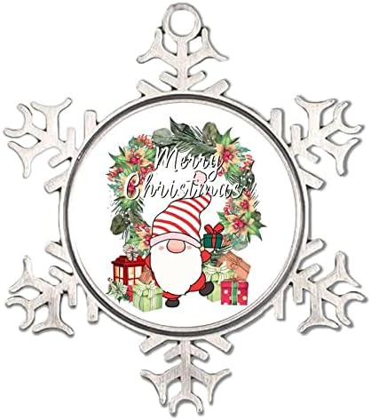 Snowflakes Ornamentos Feliz Natal Grinalsa Gnomo Decorativo Ornamentos pendurados Ornamentos de Natal Grinalsa