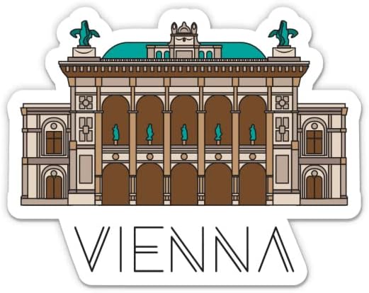 Viena Áustria - Adesivo de vinil de 3 - para laptop de carro para laptop water garrafa - decalque