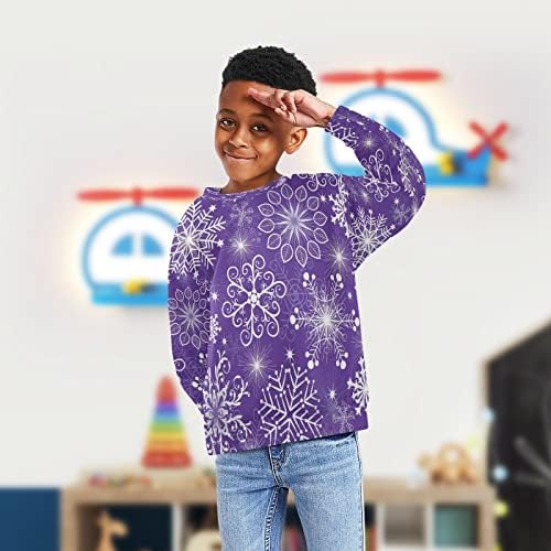 Christmas Purple Snow menino menina moletom suéter de pullocação de pullocatrinha de pullocatomina
