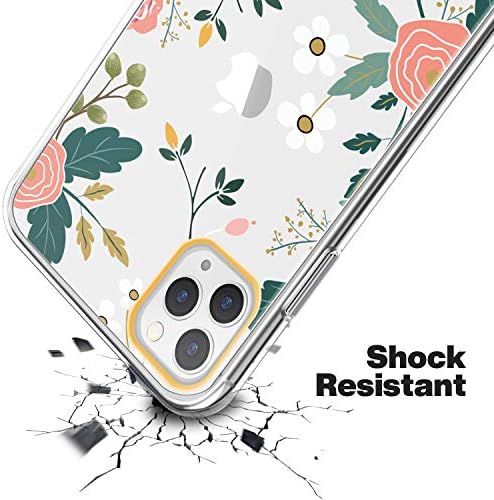 OTOFly Compatível com o iPhone 11 Pro Max Case, Clear Floral Cover Ultra Slim Fit for Women 6,5 polegadas