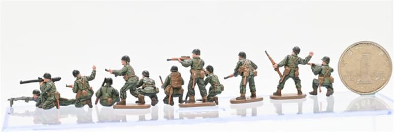 3R Soldados da Segunda Guerra Mundial 12 Figuras Combinação 1A 1/72 Modelo de Figuras ABS pré-construídas