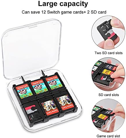 Snow Wolves Caso de armazenamento de cartas de jogo Caixa de proteção de proteção rígida para nintendo switch