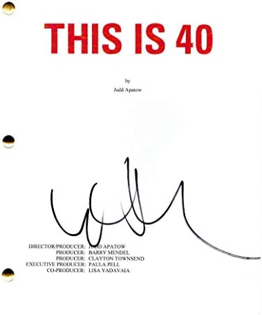 Leslie Mann assinou o Autograph - são 40 script de filme completo - Paul Rudd, Judd Apatow, Megan Fox,