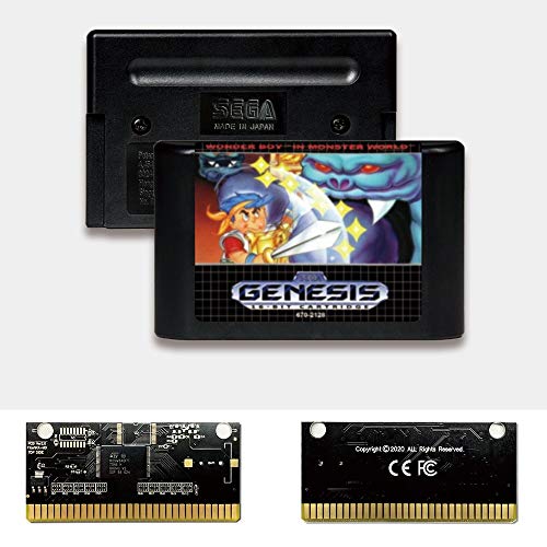 Aditi Wonder Boy em Monster World - USA Label Flashkit MD Electroless Gold PCB Card para Sega Genesis Megadrive