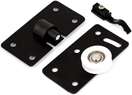 Aexit de 30 mm de gabinete diâmetro hardware plástico roda preto placa de metal móveis deslizamentos