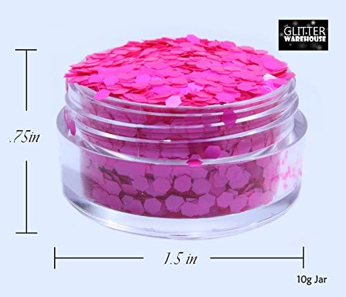 GLITTERWARWHOUSH NEON HOT Pink Pink Chunky Matte Cosmetic Glitter 2mm Tamanho