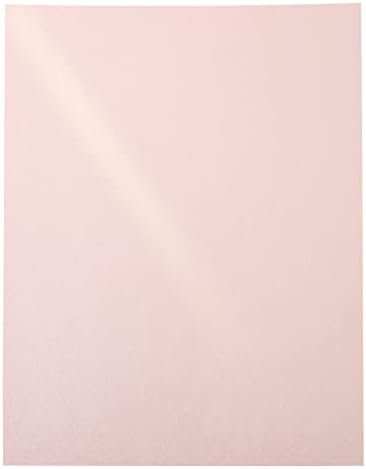 48 folhas de papel de cartolina de brilho metálico rosa para artesanato, dupla face para cartões de bricolage,