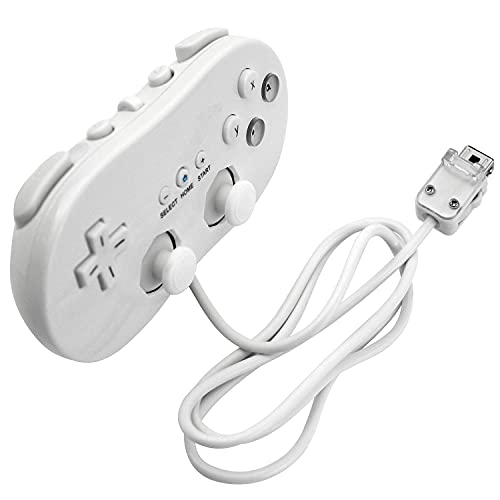 Controlador clássico de Wired Ostent para Nintendo Wii Console Remoto Video Video Video Color White