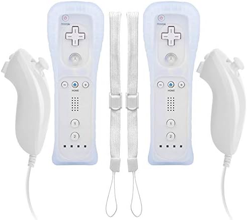Controlador Remoto para Wii Nintendo, Vinklan Wii Remote e Nunchuck Controllers com caixa de silício