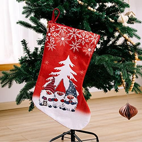 XIOS 2022 Big Sockings Candy Socks Decorações de Natal Decorações de festa de Natal em casa Garland de contas de