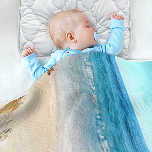 Keepreal Starfish On Beach Baby Baby Cobertors para meninos meninos bebês criança, mole de gobas
