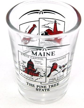 Cenário do estado do Maine Red New Shot Glass