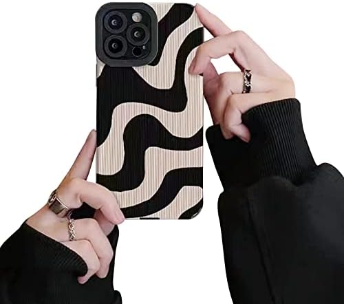 Propriedade compatível com o iPhone 13 Pro Max Case com moda simples Caso padrão de listras de zebra para mulheres
