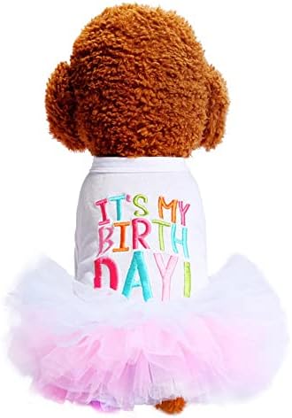 Dog Tutu Dress Roupos de cachorro para cães pequenos garotas chihuahua yorkie festa de aniversário