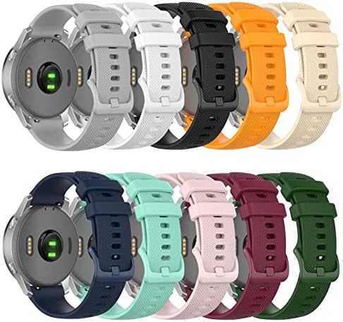 Pulseira de pulseira EEOMOIK 20mm para TicWatch E para Garmin Venu para Forerunner 645 Silicone Smartwatch