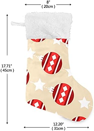 Sinestour Lantern Star Red Christmas meias grandes meias de natal para lareira na árvore de Natal Sala de