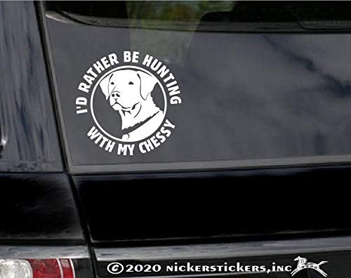 Prefiro estar caçando com meu xadrez | Chesapeake Bay Retriever Nickerstickers® Dog Window Car