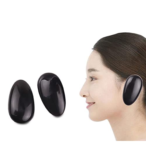10 pares pretos de cabelo plástico corante protetores de orelhas protetores de orelhas salão colorir coberturas