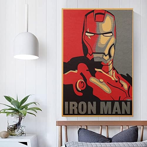 Soulstart Vintage Marvel Superhero Iron Man Poster Retro 20 x14 polegadas sem moldura Pôsteres da Marvel