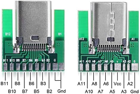Cy Diy 24pin USB 3.1 Tipo C USB-C Conector de plugue masculino SMT com placa de PC