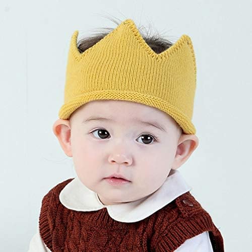 Toyandona 1pcs bebê menino e menina festa de aniversário tricotada coroa da cabeça da cabeça da cabeça de malha