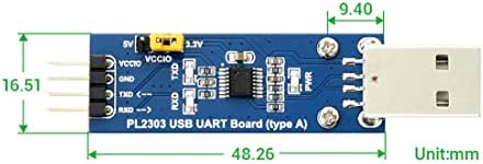 PL2303 Módulo de comunicação USB para UART V2, compatível com nível lógico de 1.8V/2.5V/3.3V/5V, interface