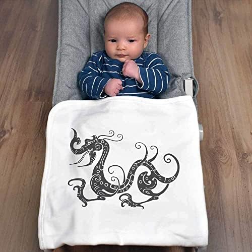 Azeeda 'Chinese Dragon' Cotton Baby Blanket / Shawl