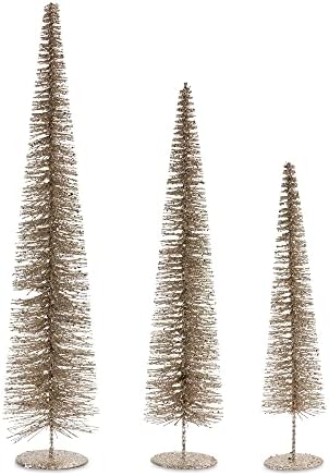 Melrose 87413 Árvore de Natal, conjunto de 3, altura de 24 polegadas, plástico