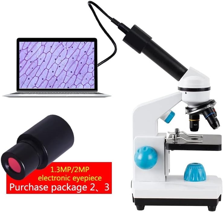 Microscópio de laboratório Equipamento 2000x Microscópio biológico, 13 PCS Acessórios + acessórios eletrônicos