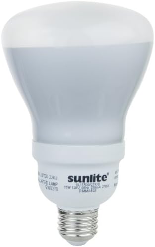 SUNLITE SL15R30/27K/D SL15R30/27K/D 15 WATT R30 REFLECTOR EVERCIMENTO BASE CFL LUZ CFL, Branca quente