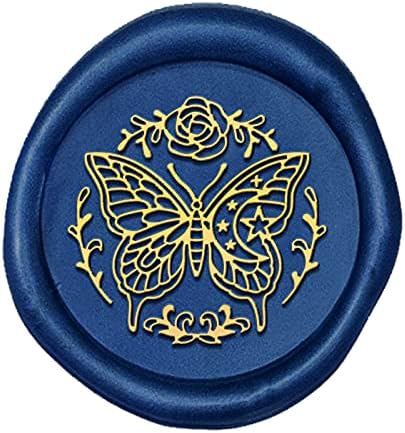 Superdant 0,98 selo de cera Carimbo Butterfly Butterfly Plant Padrive Removable Cera vedação Carimbo de selos