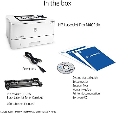 HP LaserJet Pro M402dn Impressora monocromática, Reabastecimento Dash Ready