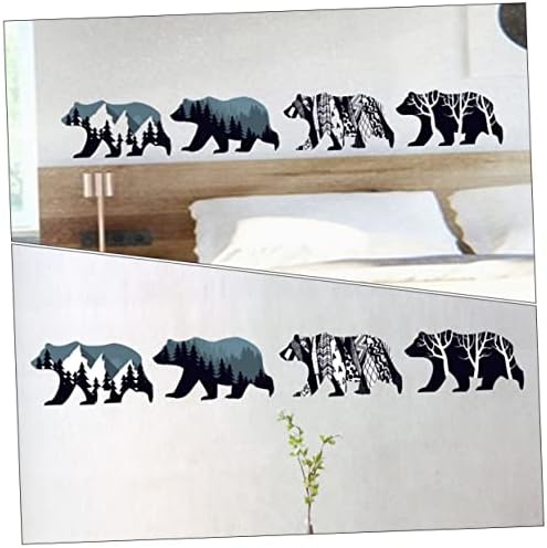 Besportble 2Sheets Startador de parede de urso polar Jungle Papel de parede de parede Botânica Poster