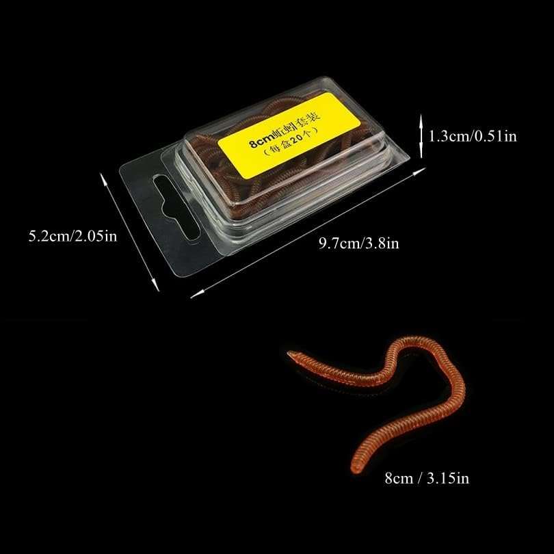ORGLAM 20PCS Worms para pesca de robal