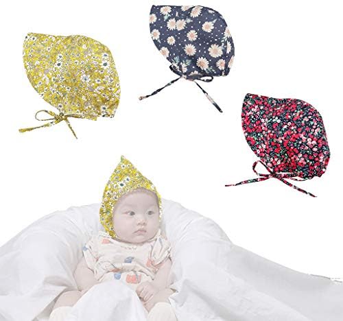 Baby algodão impressão floral sol chapéu infantil de chão largo de capô recém -nascido Fotograrapia Props Baby