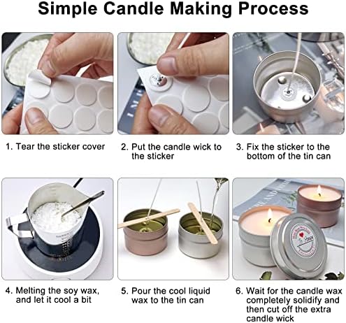 O kit de vela de losões fornece kits de soja de soja diy ferramentas de fabricação de vela definidas