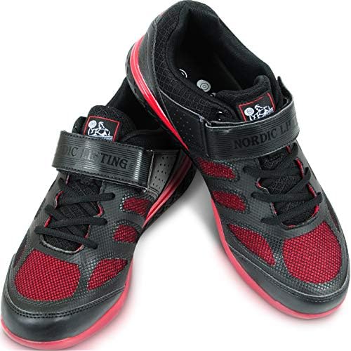 Bola de parede de elevação nórdica 10 lb pacote com sapatos Venja Tamanho 10 - Black Red