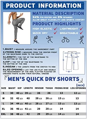 Diiorlv Men's Sweats Wicking Training Lightweight Pant Thin Pant Sports Open Sports Pant para Gym de