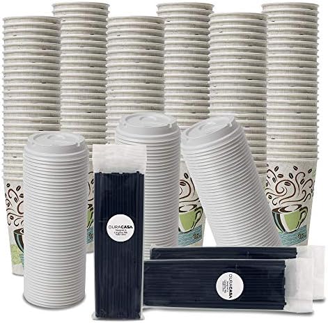 Duracasa dixie Perfectouch Wisesize Coffee Design de papel isolado Copo de papel, copos de 12 onças, pacote