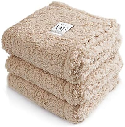 1 pacote 3 cobertores calmantes Posto de lã premium macio de animais de estimação SHERPA SHERPA SHERPA PARA CAG
