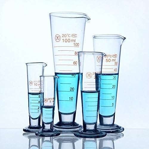 Erlenmeyer frascos de medição cônica copo de copo volumétrico copo de escala de vidro com dispensador de bebidas