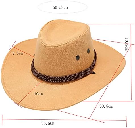 Cattleman clássico masculino chapéu de cowboy ocidental para homens mulheres clássicas roll up chapéu