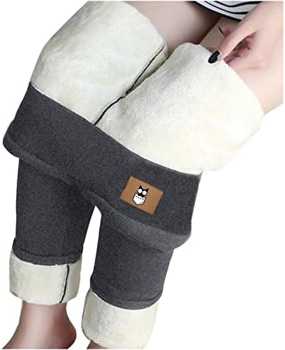 Legas alinhadas de lã Mulheres com cintura alta grossa e macia leggings de inverno treino quente