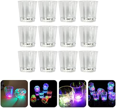 Hemoton Kids Toys 12pcs Glow Party Copo Glow in the Dark Cups Light Up Cups Octagon bebendo copos para