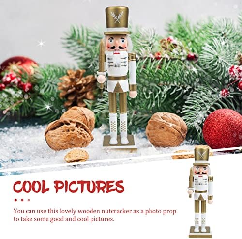 Galpada Christmas Nutcracker Soldado Ornamento Figuras de quebra -nozes de madeira para festas de férias
