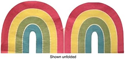 Rainbow em forma de camada de 2 camadas de camada guardanapos, 14 ct