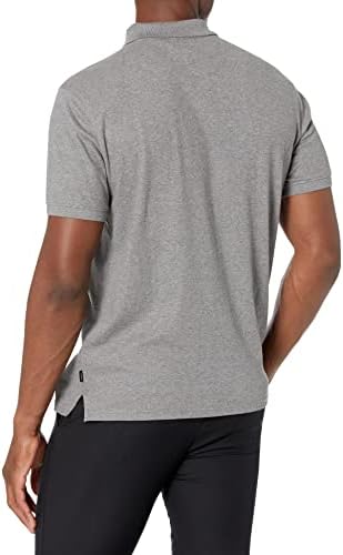 Calvin Klein Solid Solid Sleeve Liquid Touch Algodão Camisa Polo com Proteção UV