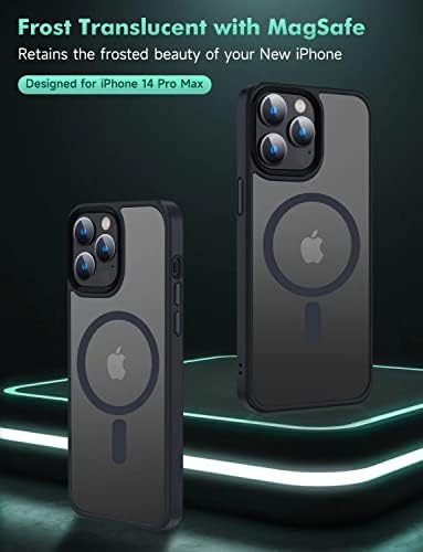 MGNAOOI Magnetic Case para iPhone 14 Pro Max Case [Droga de Mil-grau testada e compatível com MagSafe]